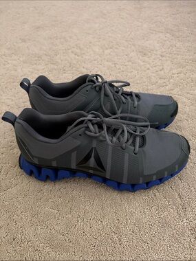 Reebok Zig Tech Men's Gray and Blue Tennis Shoes